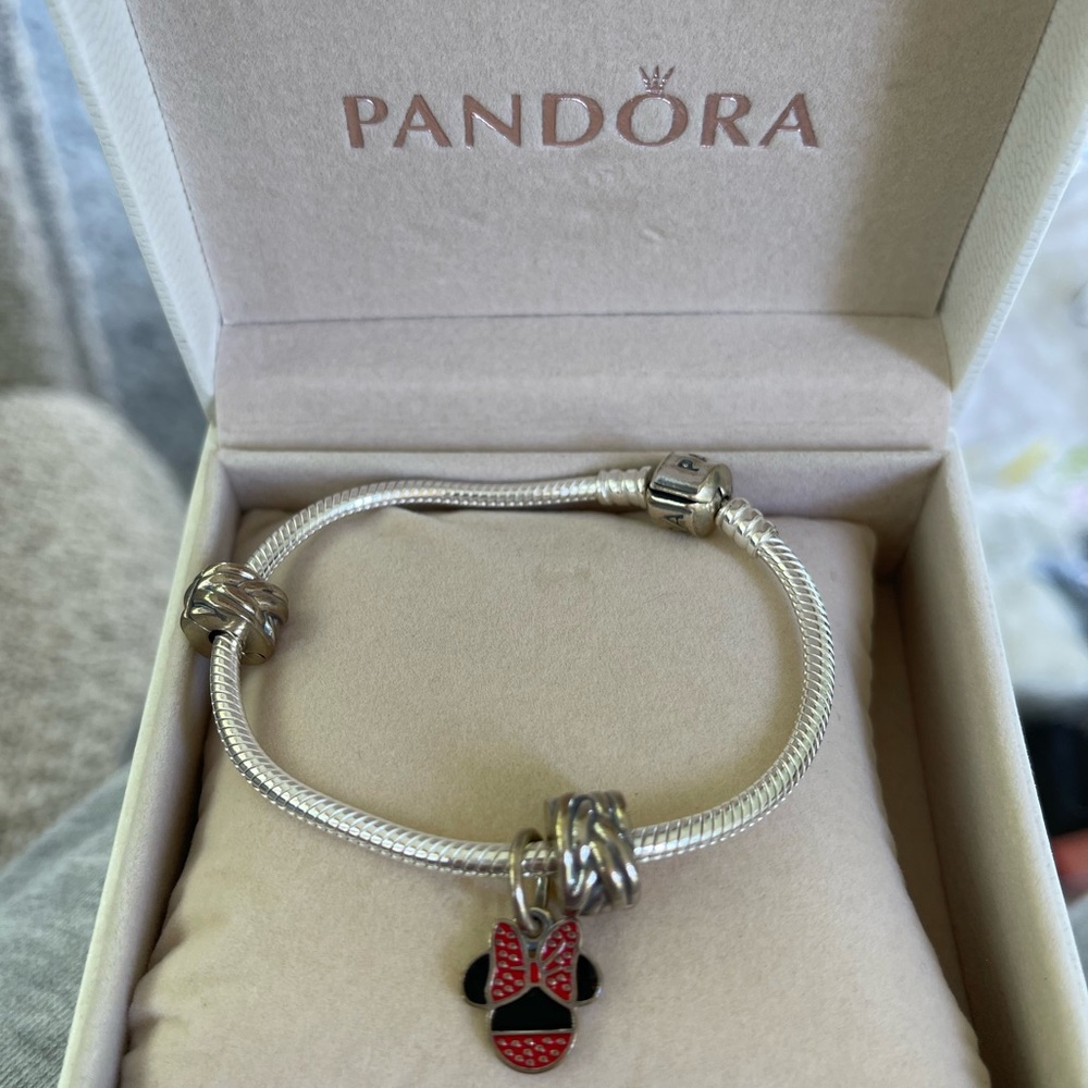 Disney Parks Pandora Bracelet with Minnie Charm